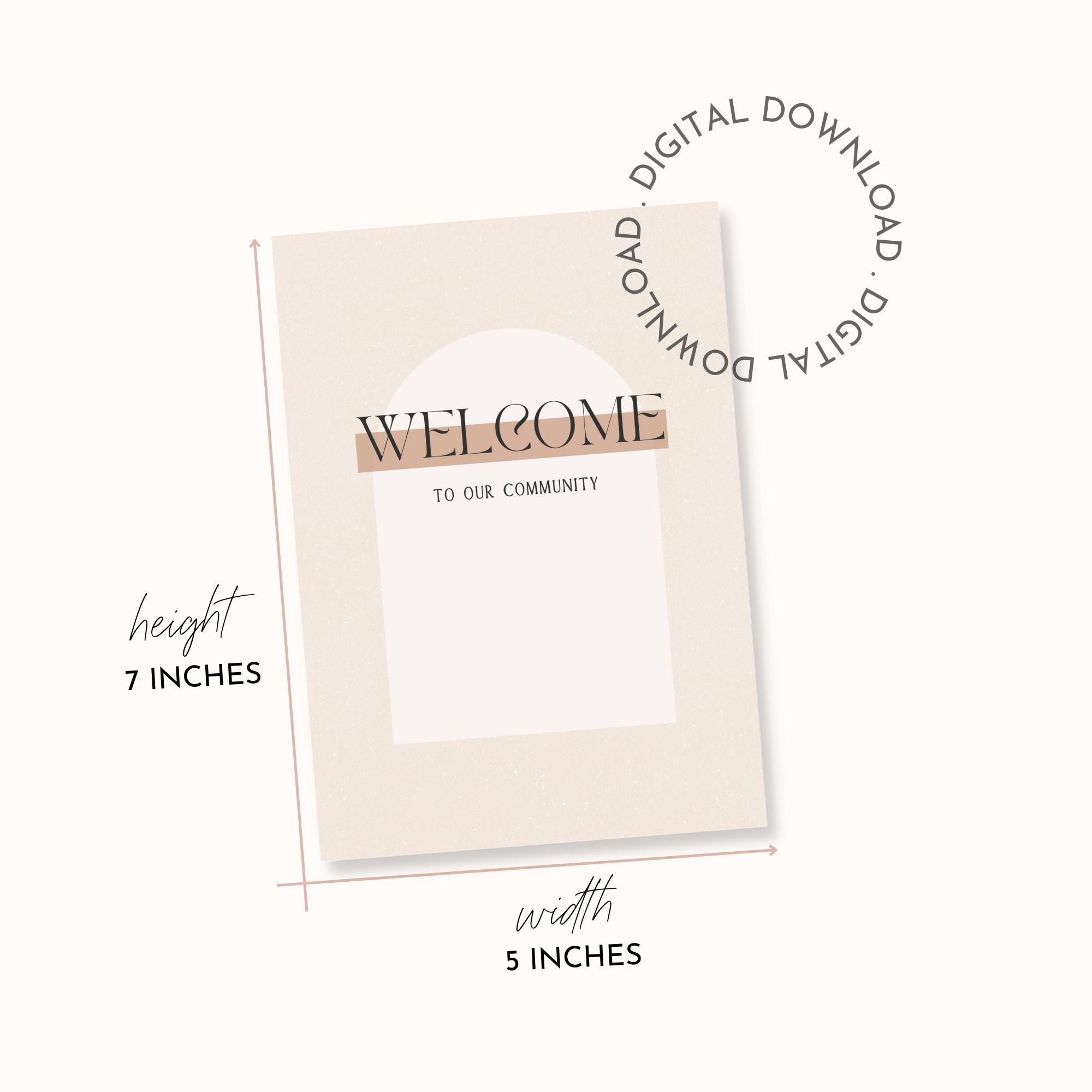 Premium Starter Bundle - Welcome Card Set - 5x7 inch | Digital Download - Image 5